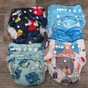 Babygoal Animal Print Cloth Pocket Diapers